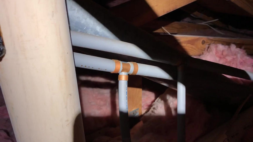 Polybutylene Piping in Attic